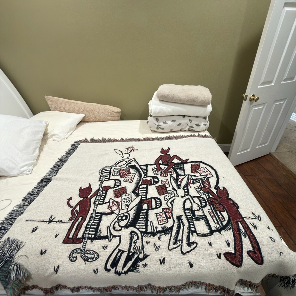 Kodone Half Evil Throw Blanket